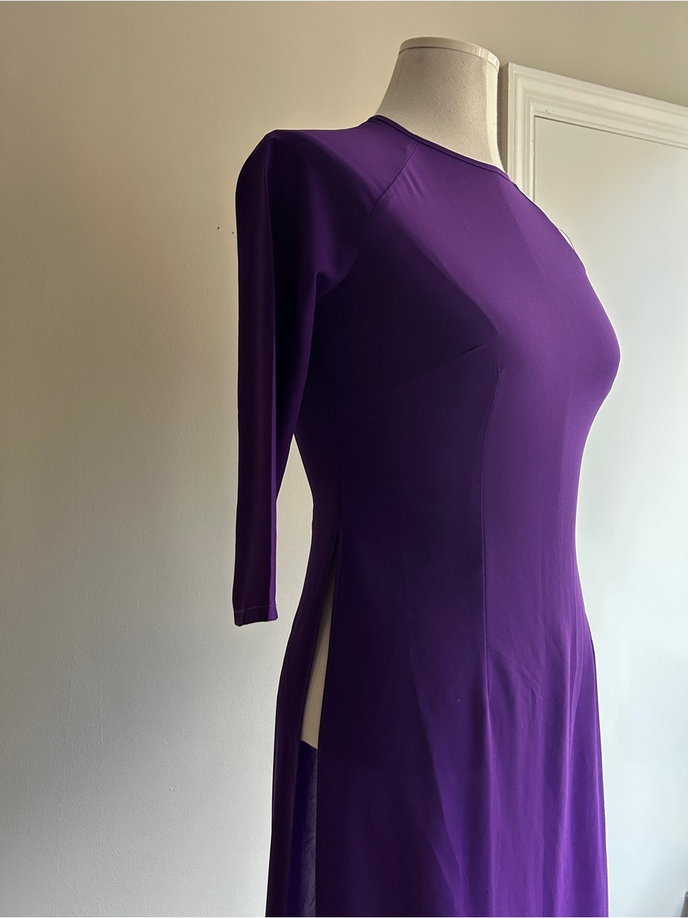 Sheer Purple Dress/tunic with Waist Slit